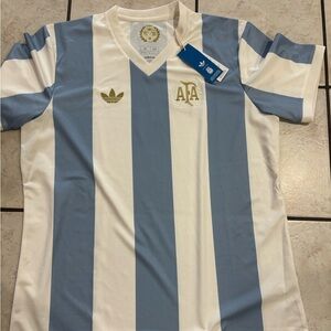 NEW Adidas Men’s XL Heritage Blue and White Anniversary Jersey